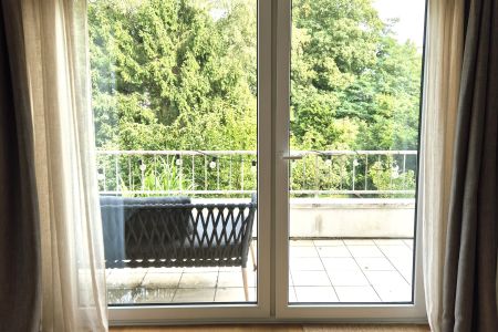 Aussicht auf den Balkon